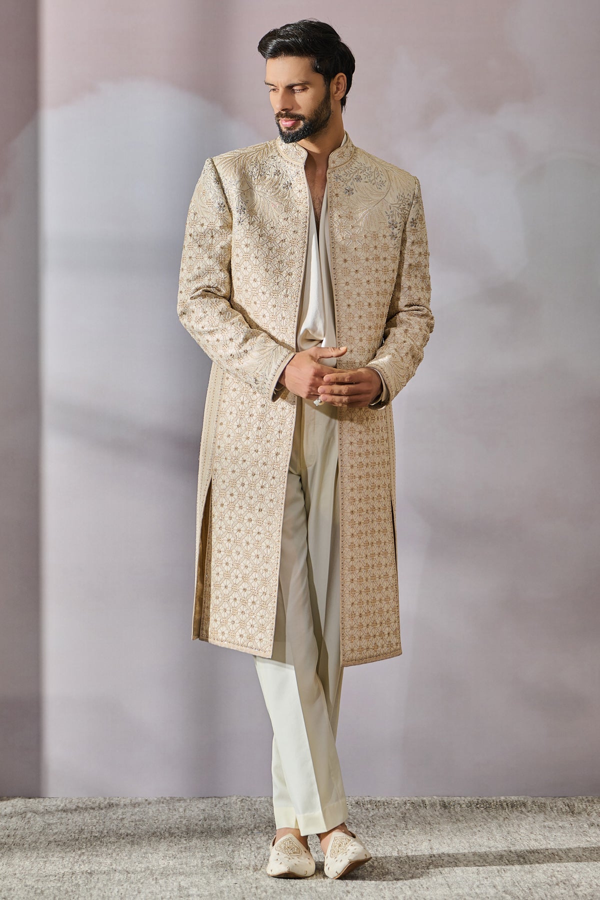 Sherwani Kamarbandh Trouser Kurta