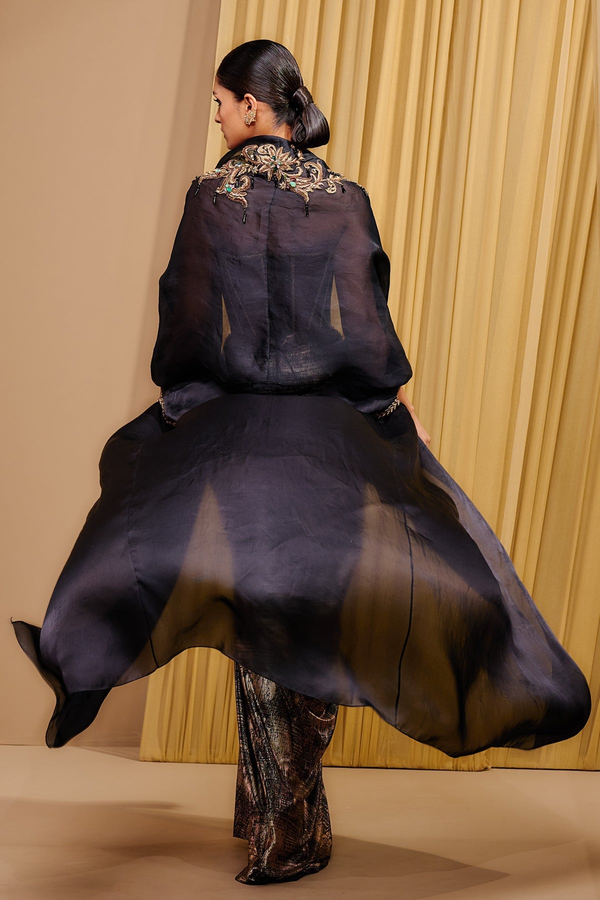 Corset, Drape And Cape Co Ord Set