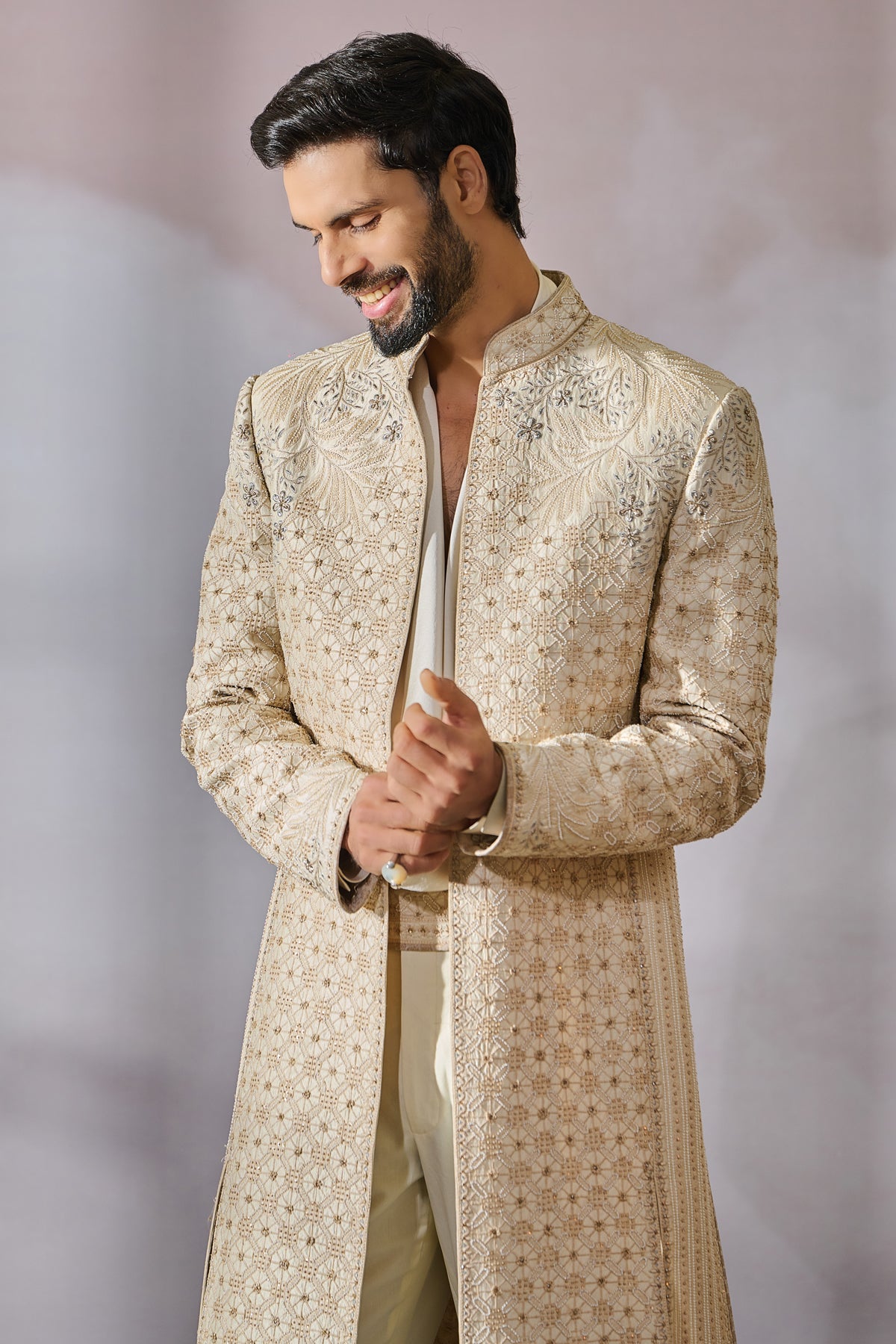 Sherwani Kamarbandh Trouser Kurta