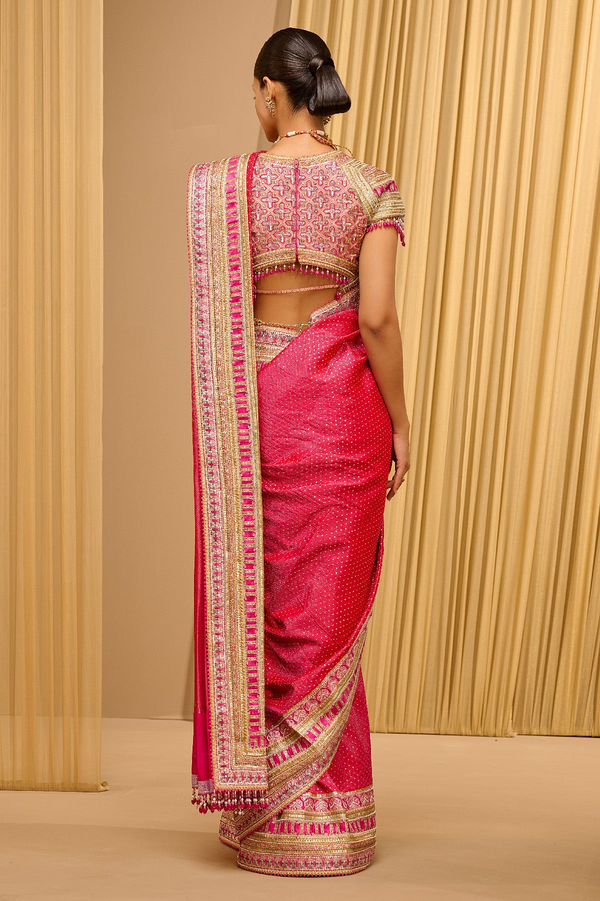 Kanjivaram Hand Embroidered Kashida Saree