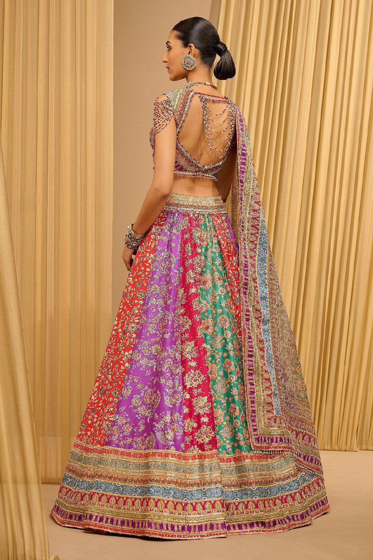 Kalidar Kashida Lehenga