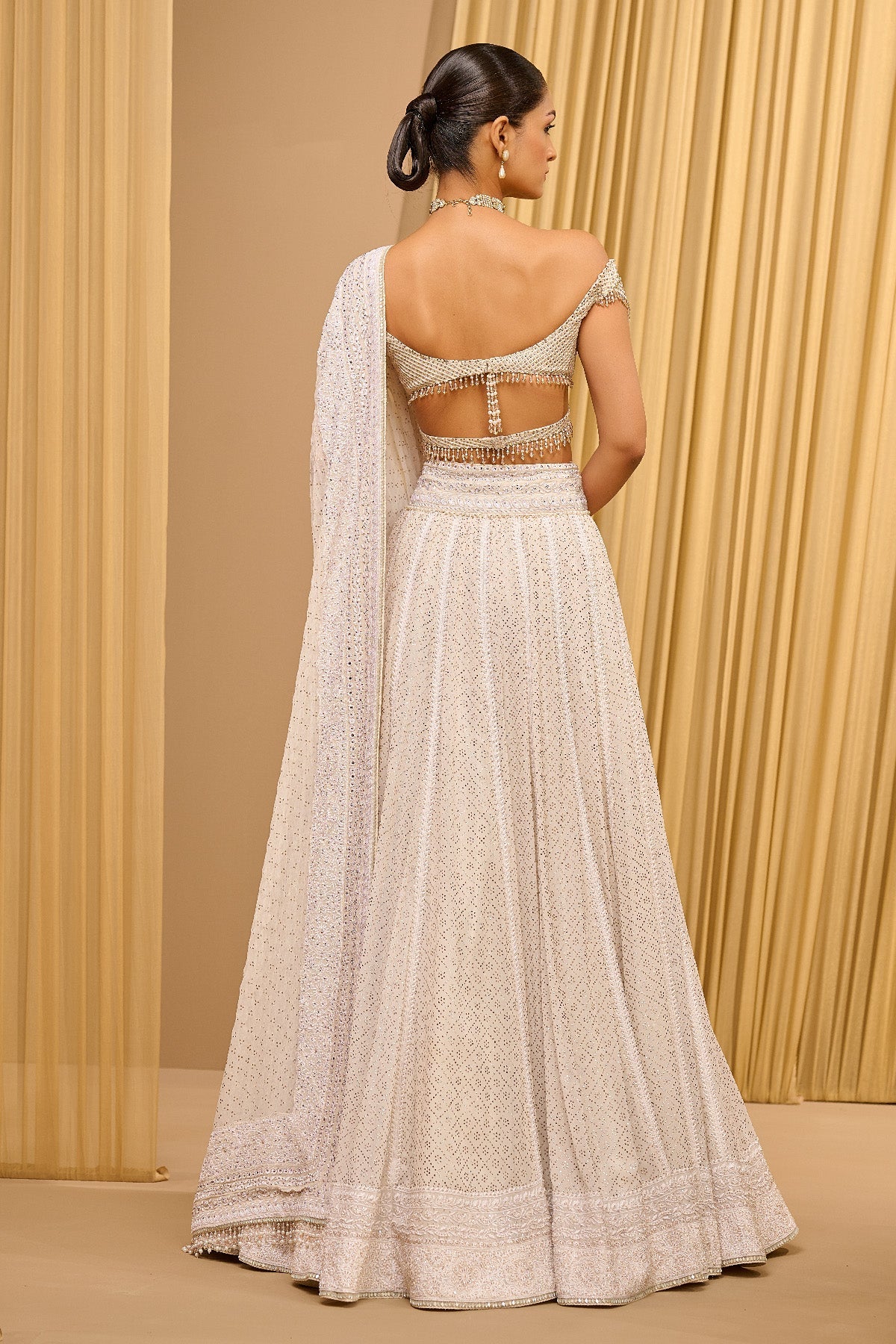 Chikankari And Mukaish Lehenga