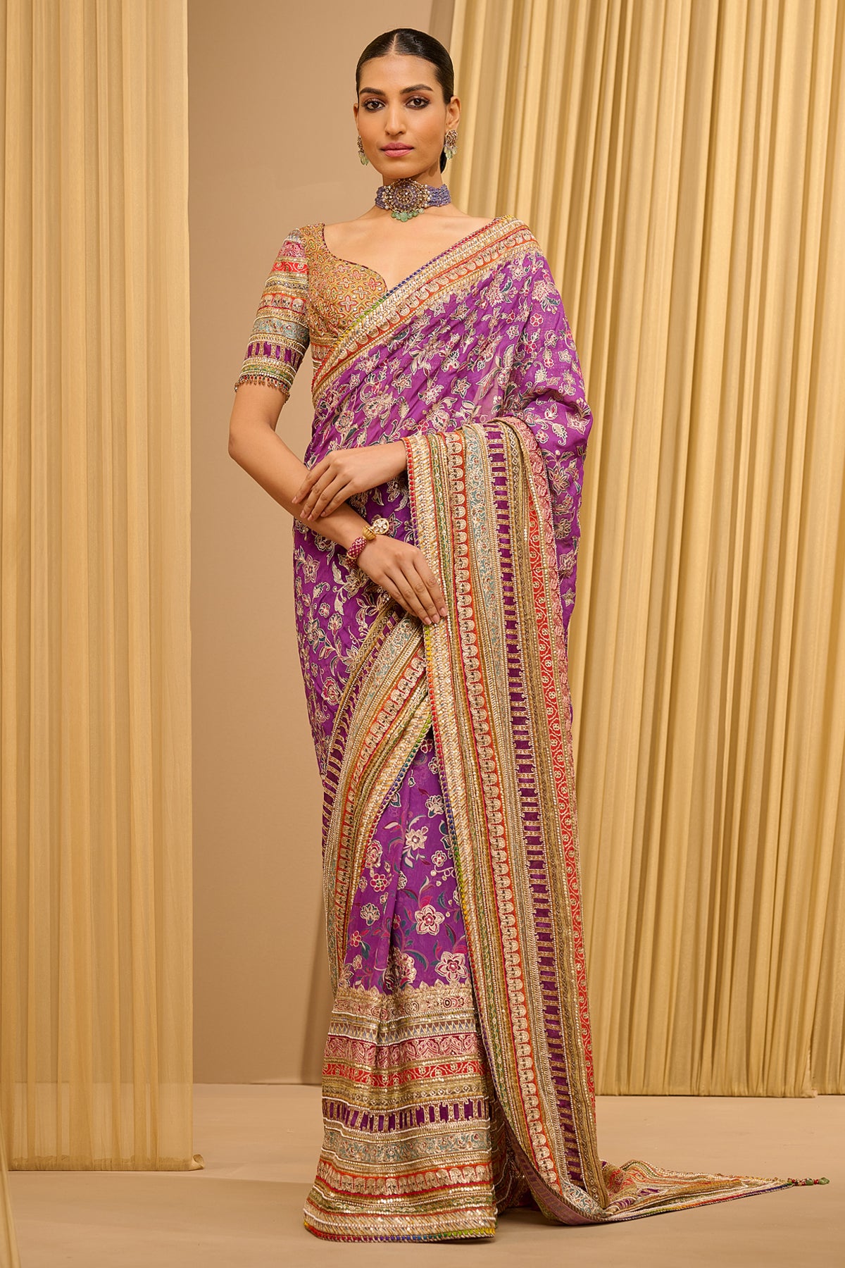 Signature Kashida Embroidered Saree