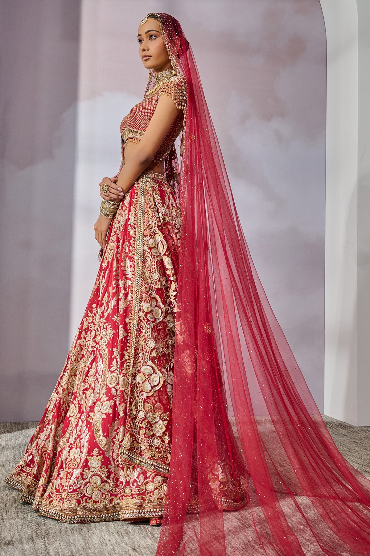 Blouse Dupatta Lehenga Veil