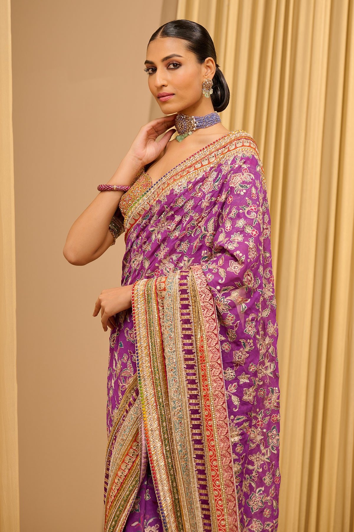 Signature Kashida Embroidered Saree