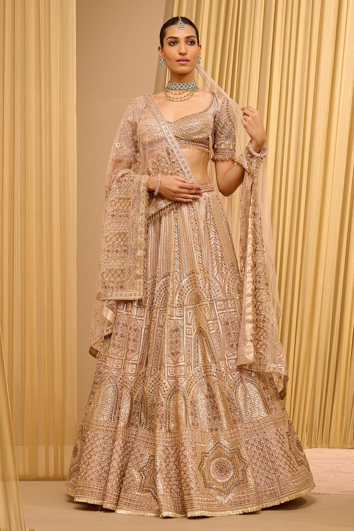 Architecture Inspired Classic Bridal Lehenga