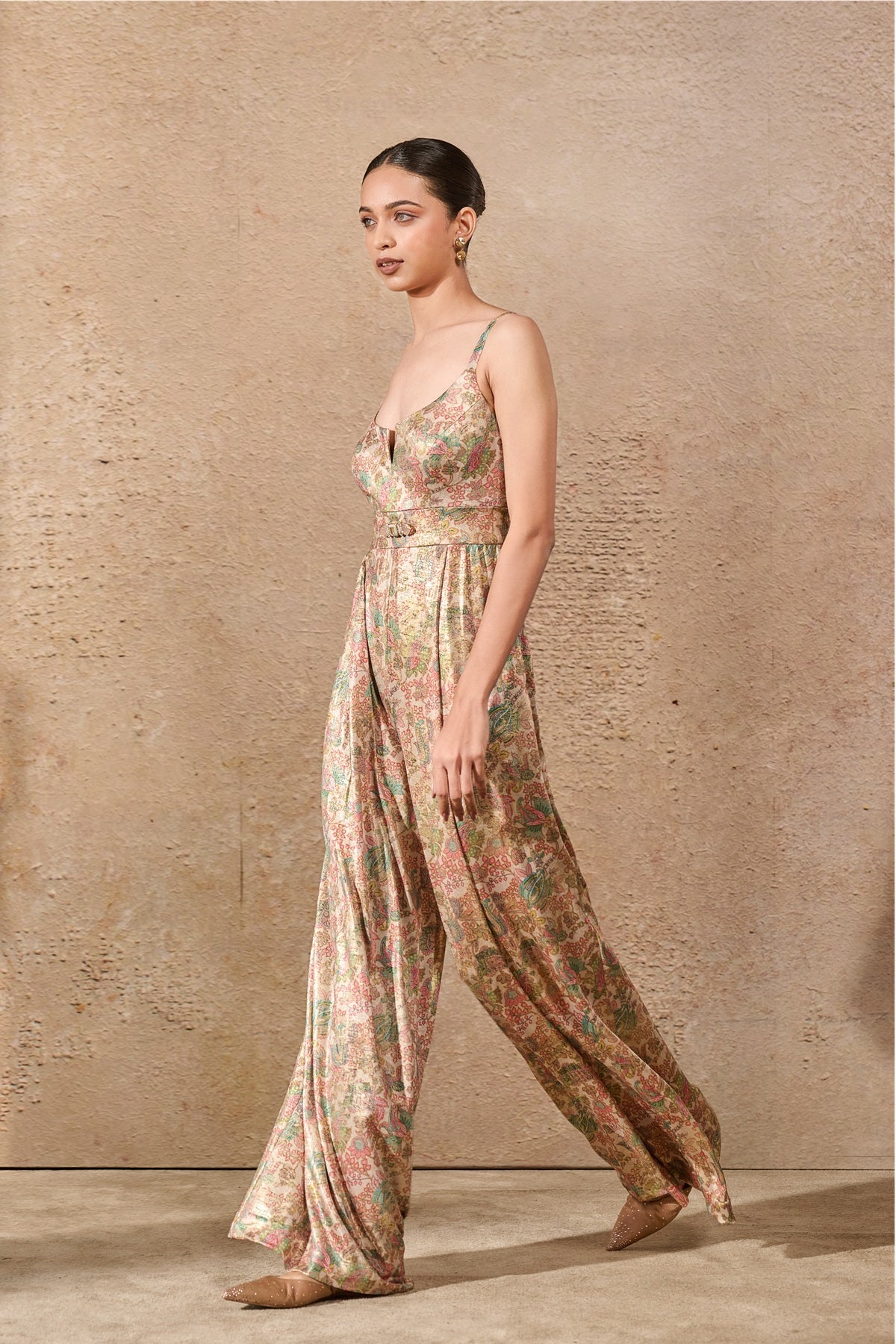 Hand Embroidered Floral Jumpsuit