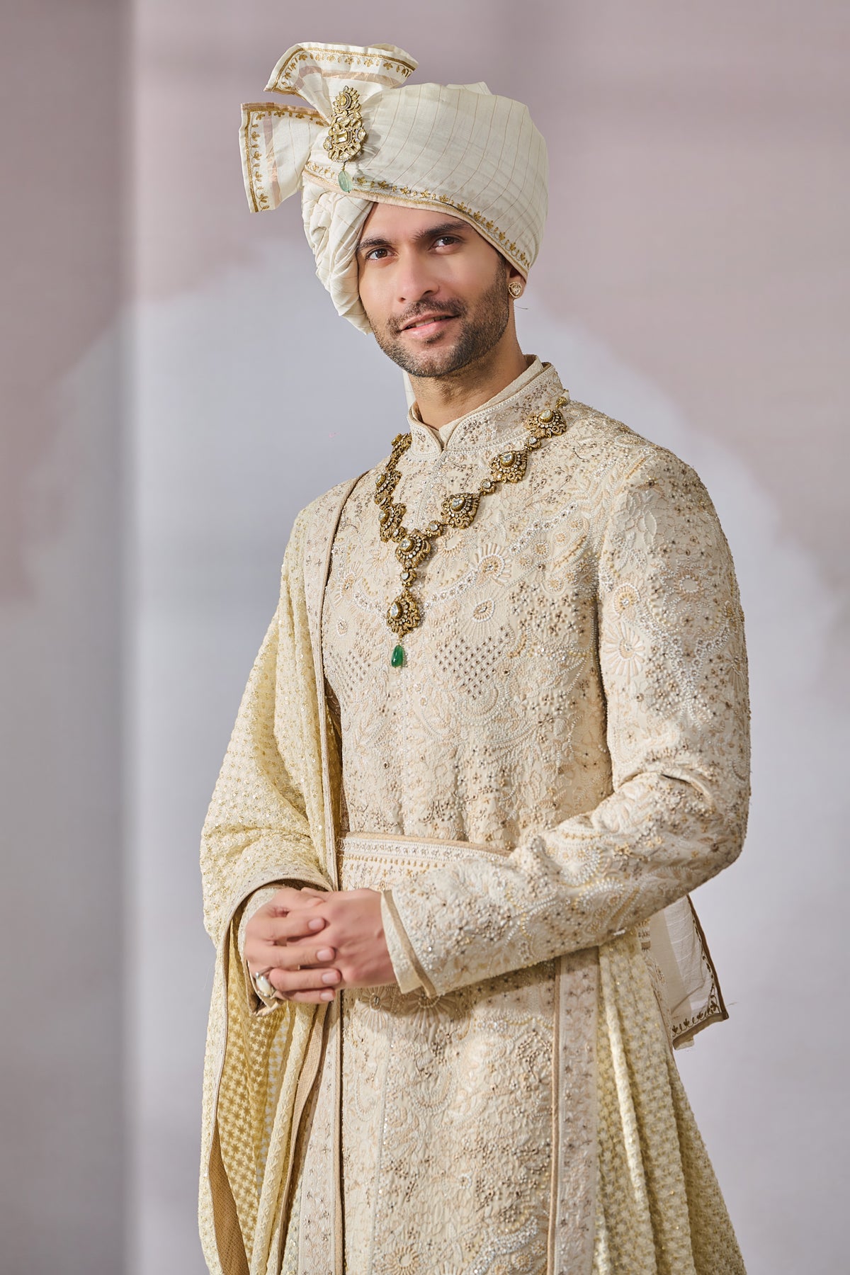 SOL Sherwani Kurta Salwar Kamarbandh Stole Safa Jutti Fabric