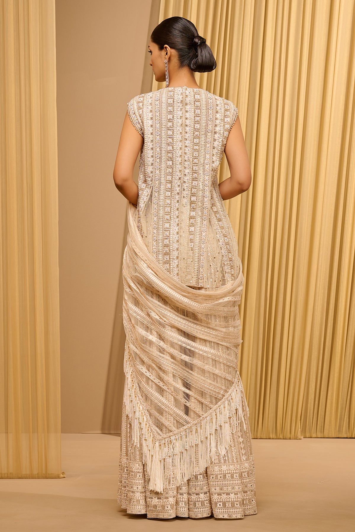 Lace Embroidered Paisley Sharara