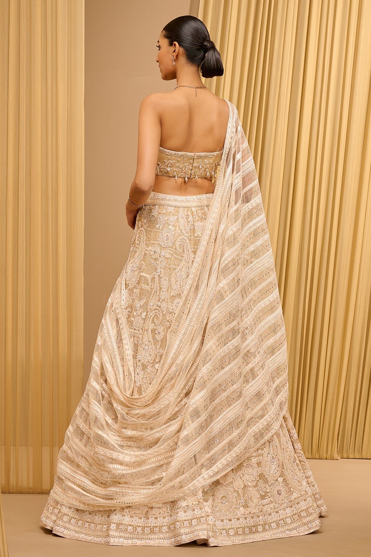 Lace Embroidered Paisley Lehenga