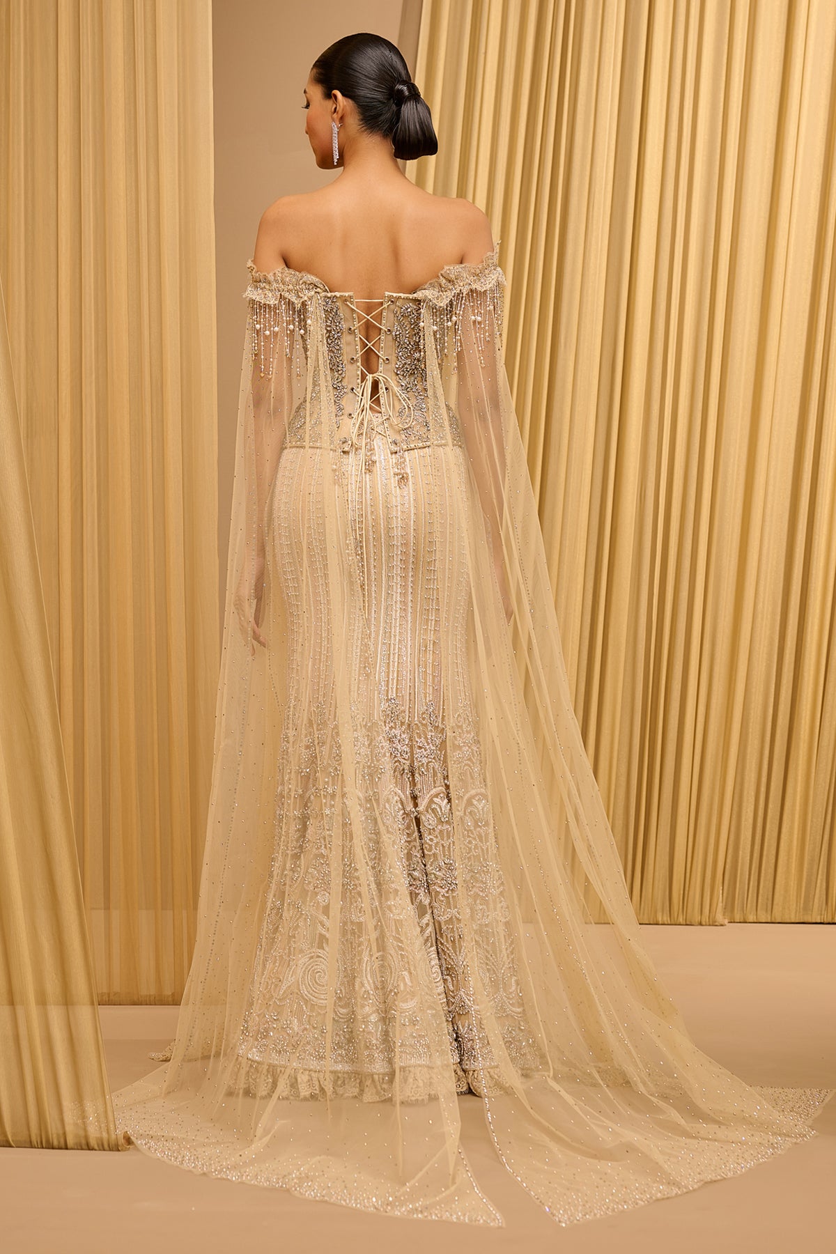 Art Nouveau Crystal Embroidered Skirt & Corset