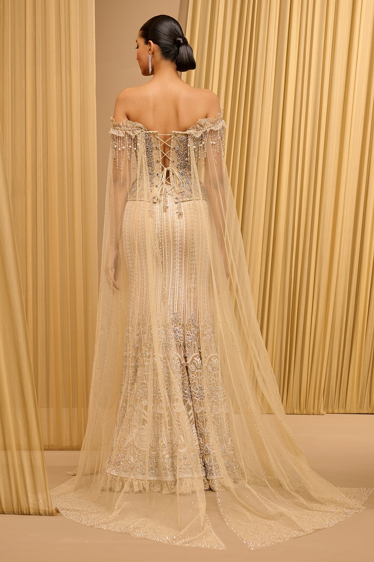 Art Nouveau Crystal Embroidered Skirt & Corset