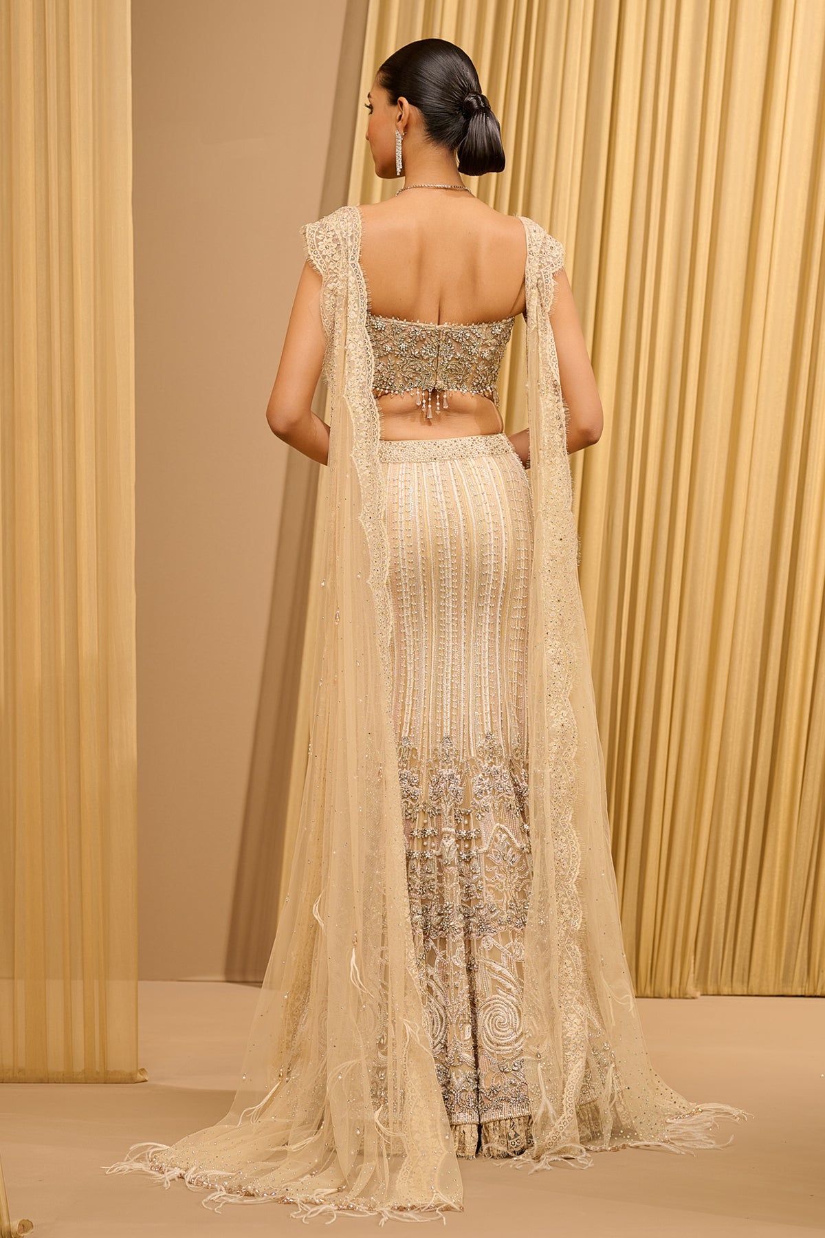 Art Nouveau Crystal Embroidered Skirt & Corset