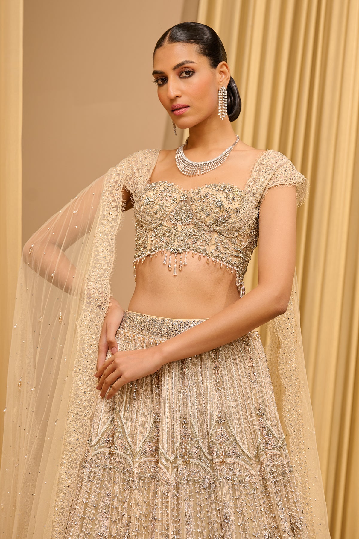 Art Nouveau Inspired Corset Lehenga