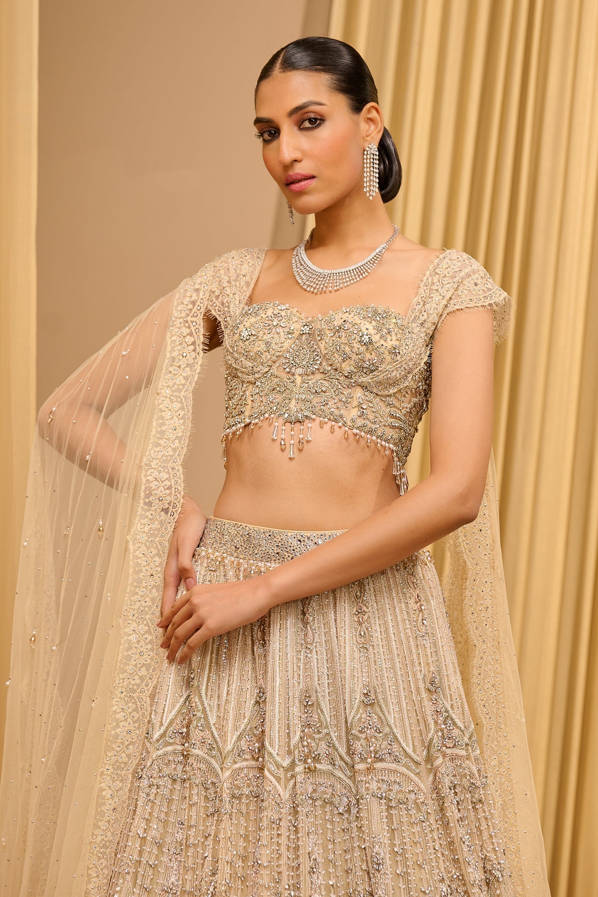 Art Nouveau Inspired Corset Lehenga