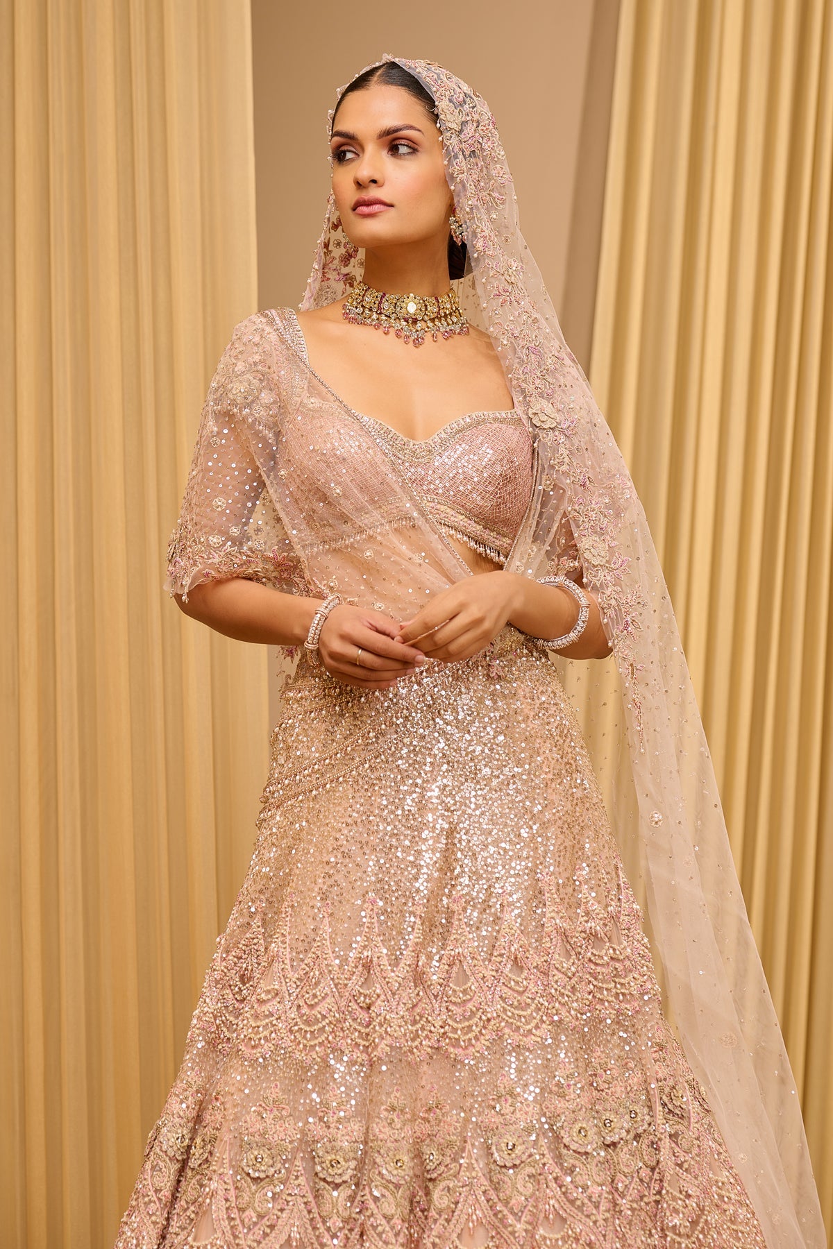 Classic Floral Embroidered Lehenga