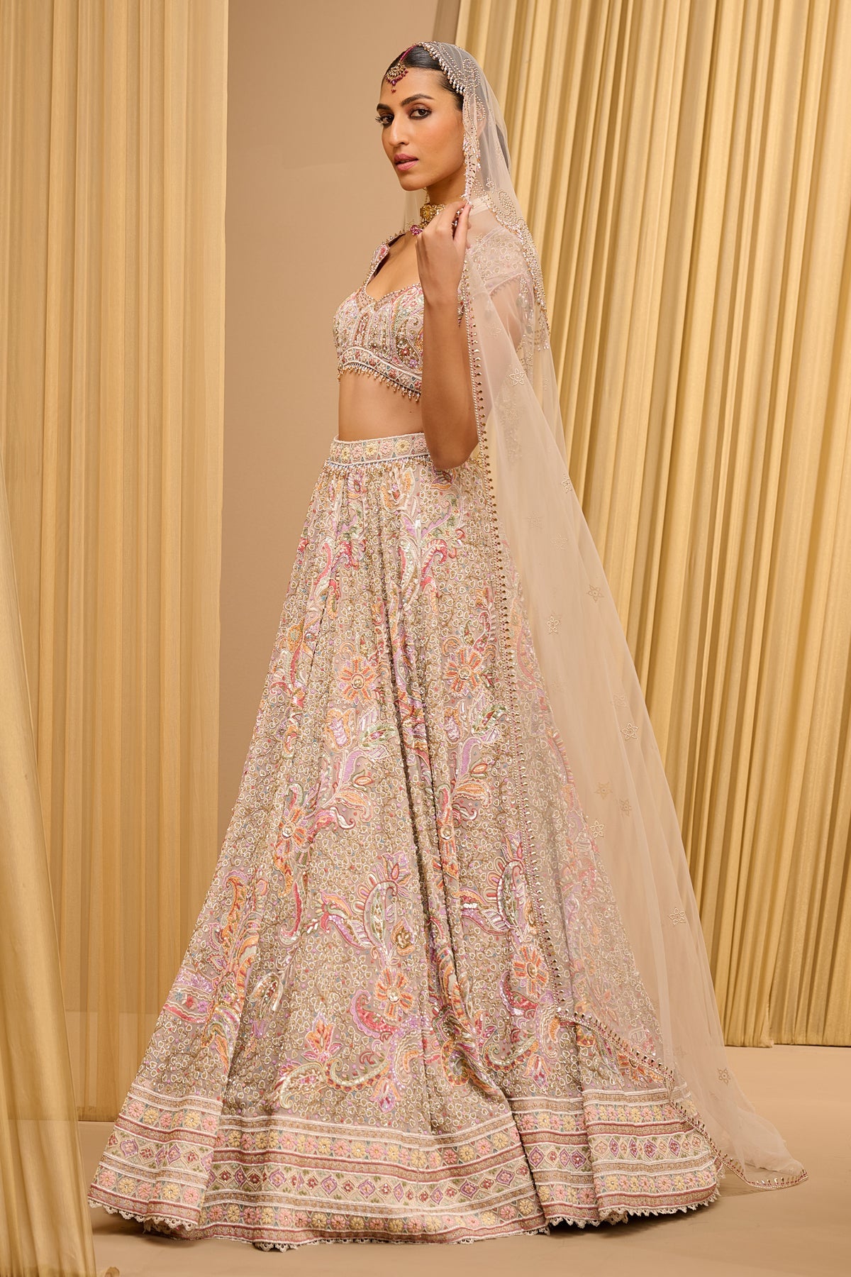 Embroidered Paisley Bridal Lehenga