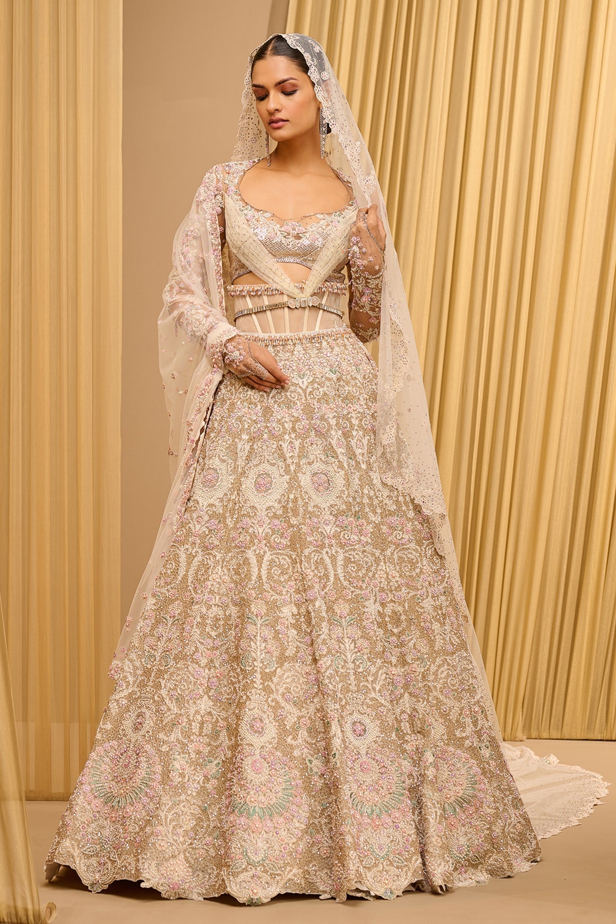 Floral Hand Embroidered Lehenga