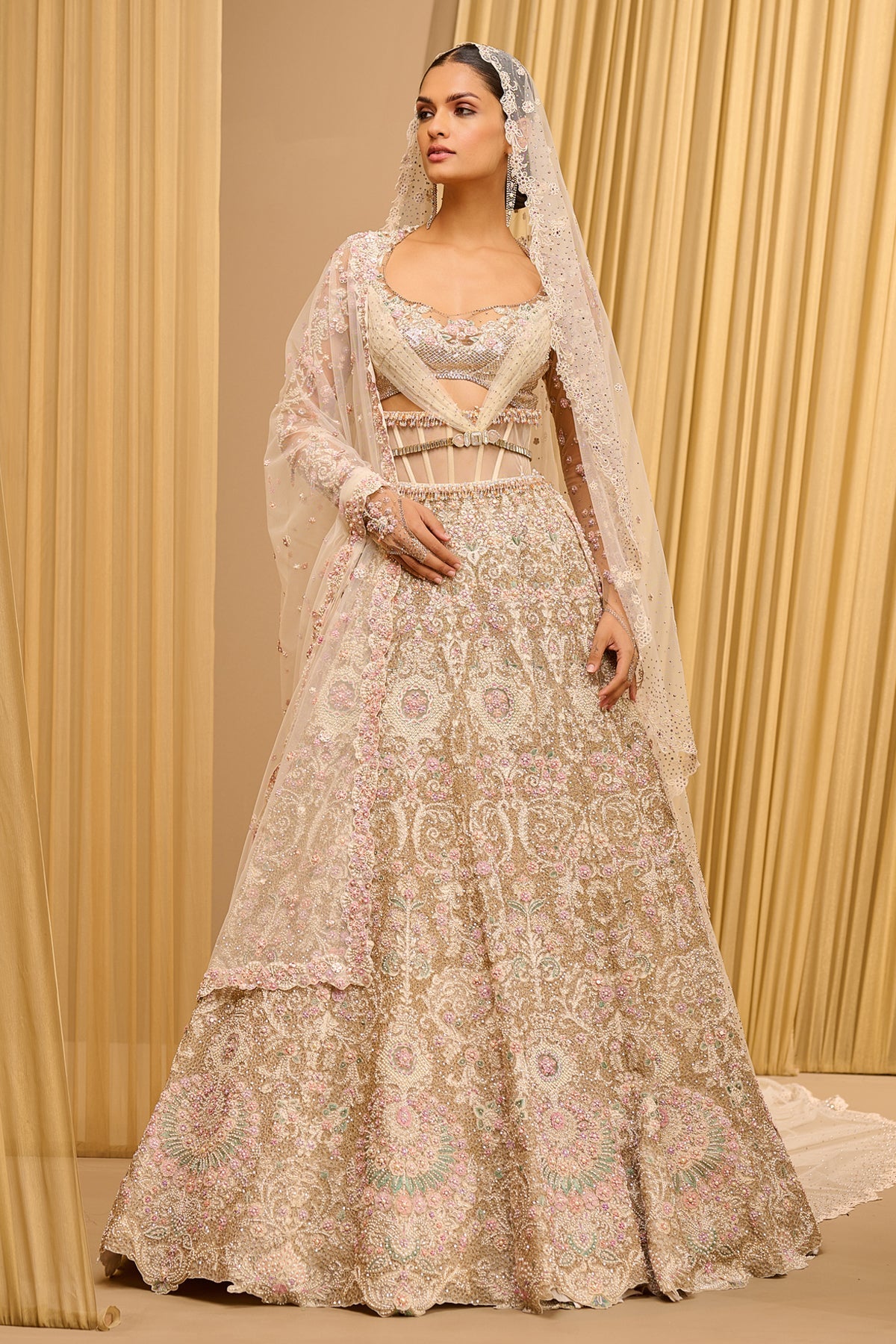 Floral Hand Embroidered Lehenga