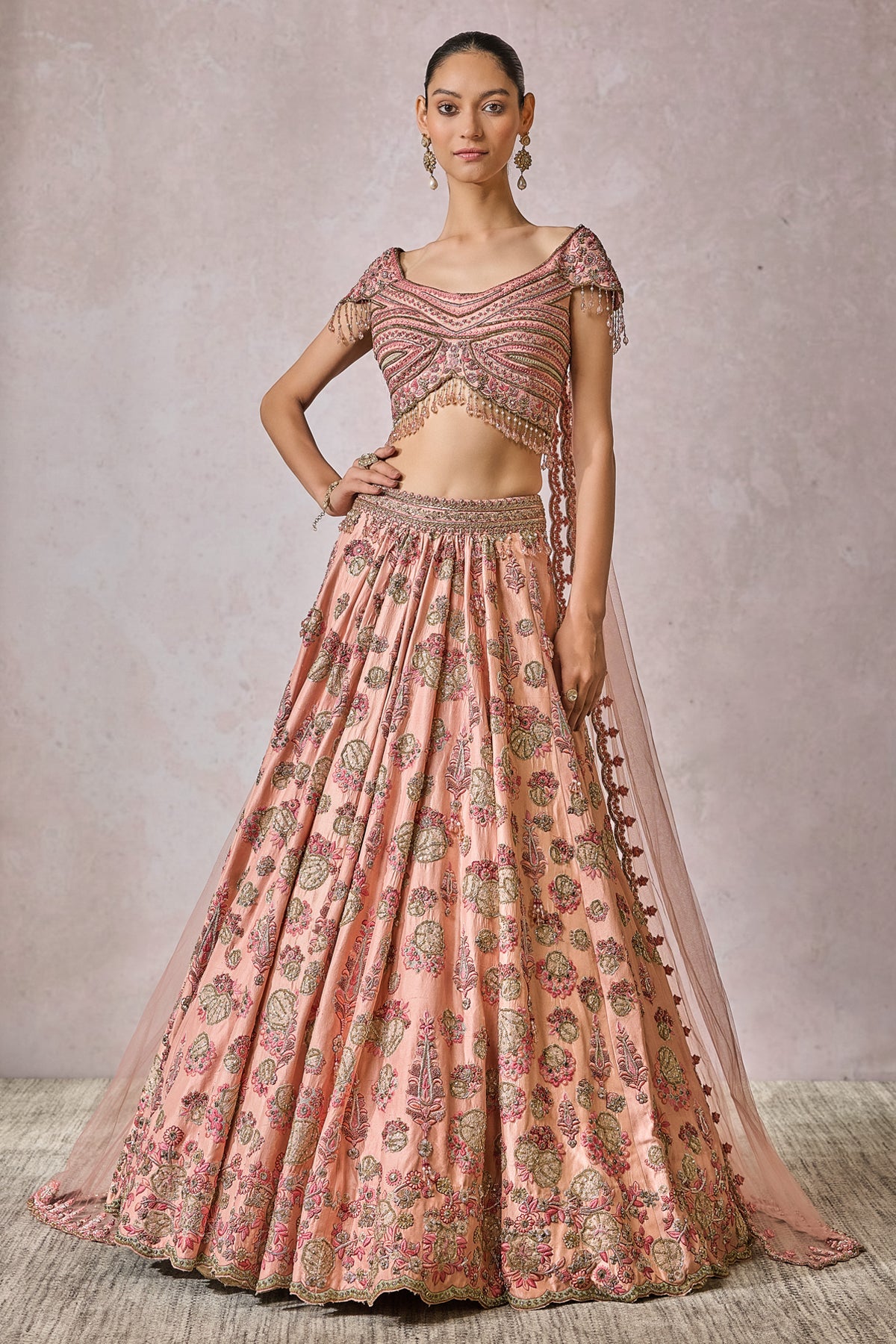 Blouse Lehenga Veil Wings