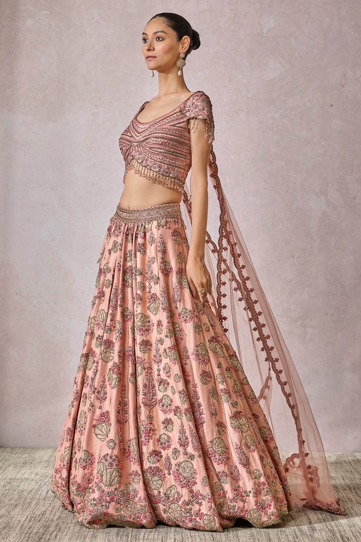 Blouse Lehenga Veil Wings