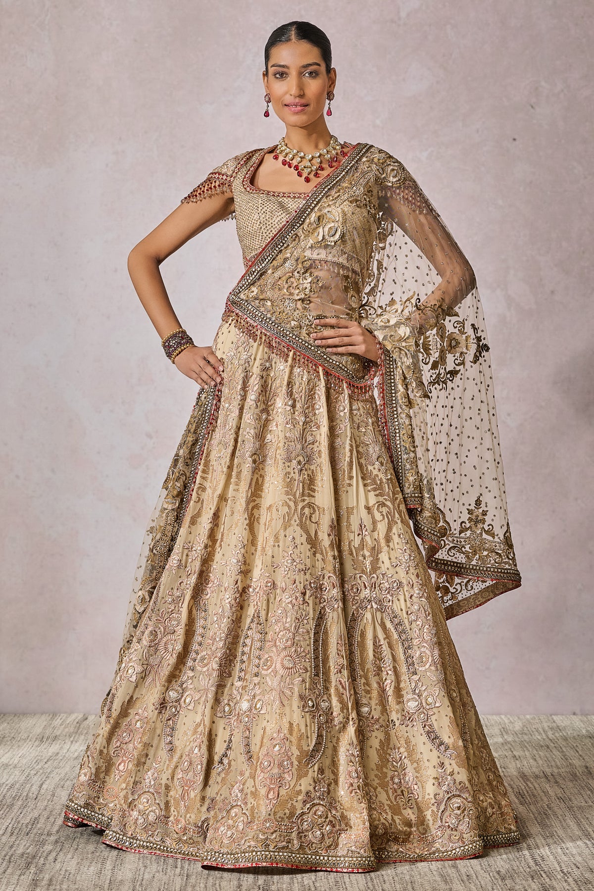 Blouse Lehenga Veil Wings