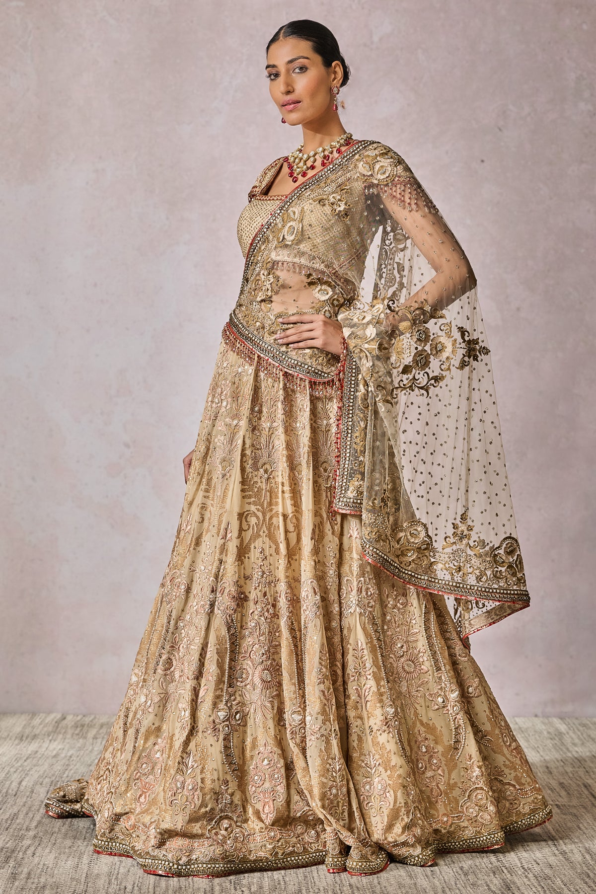 Blouse Lehenga Veil Wings