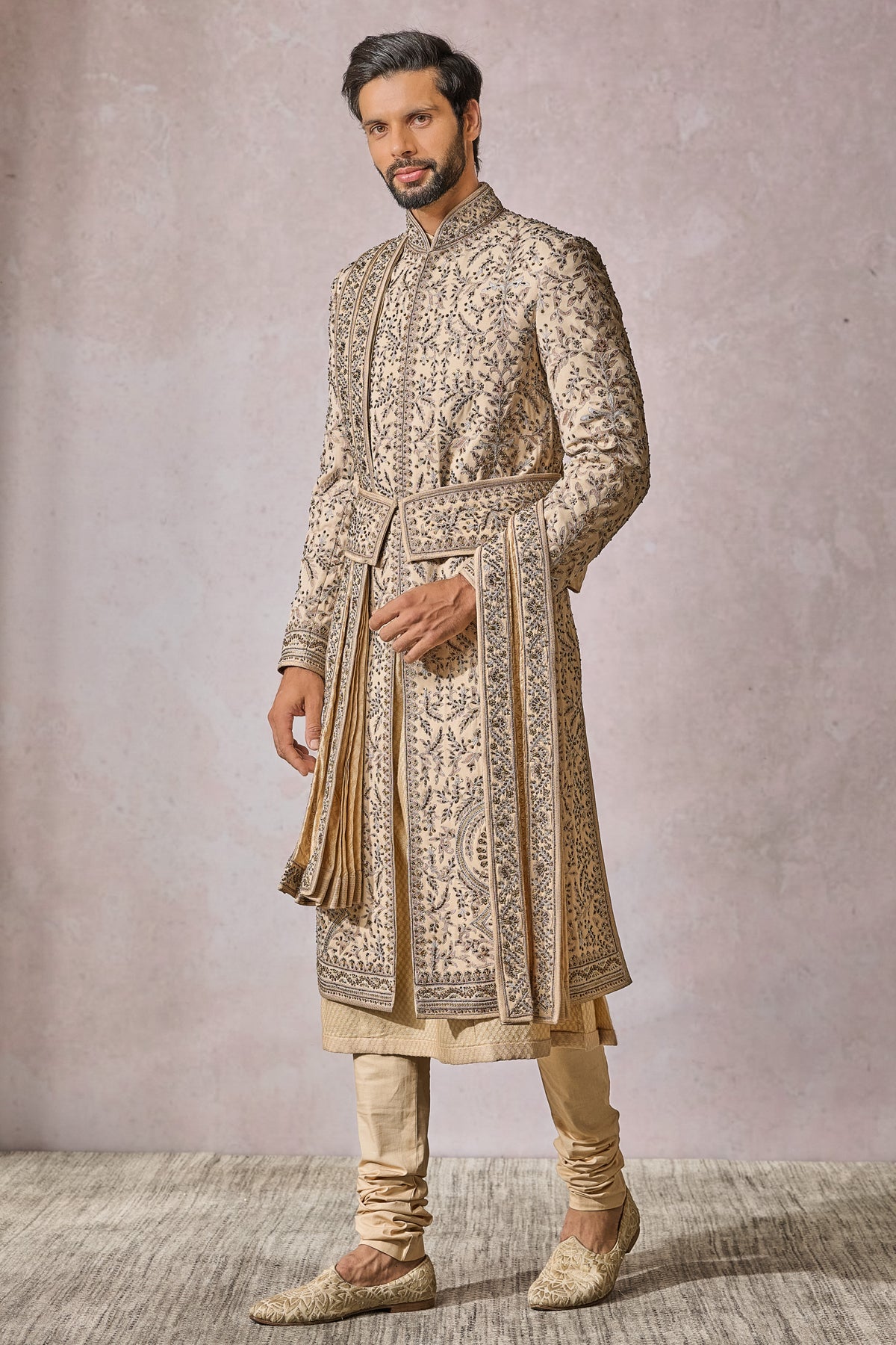 SOL Sherwani Kurta Churidar Stole Kamarbandh Safa Jutti Fabric
