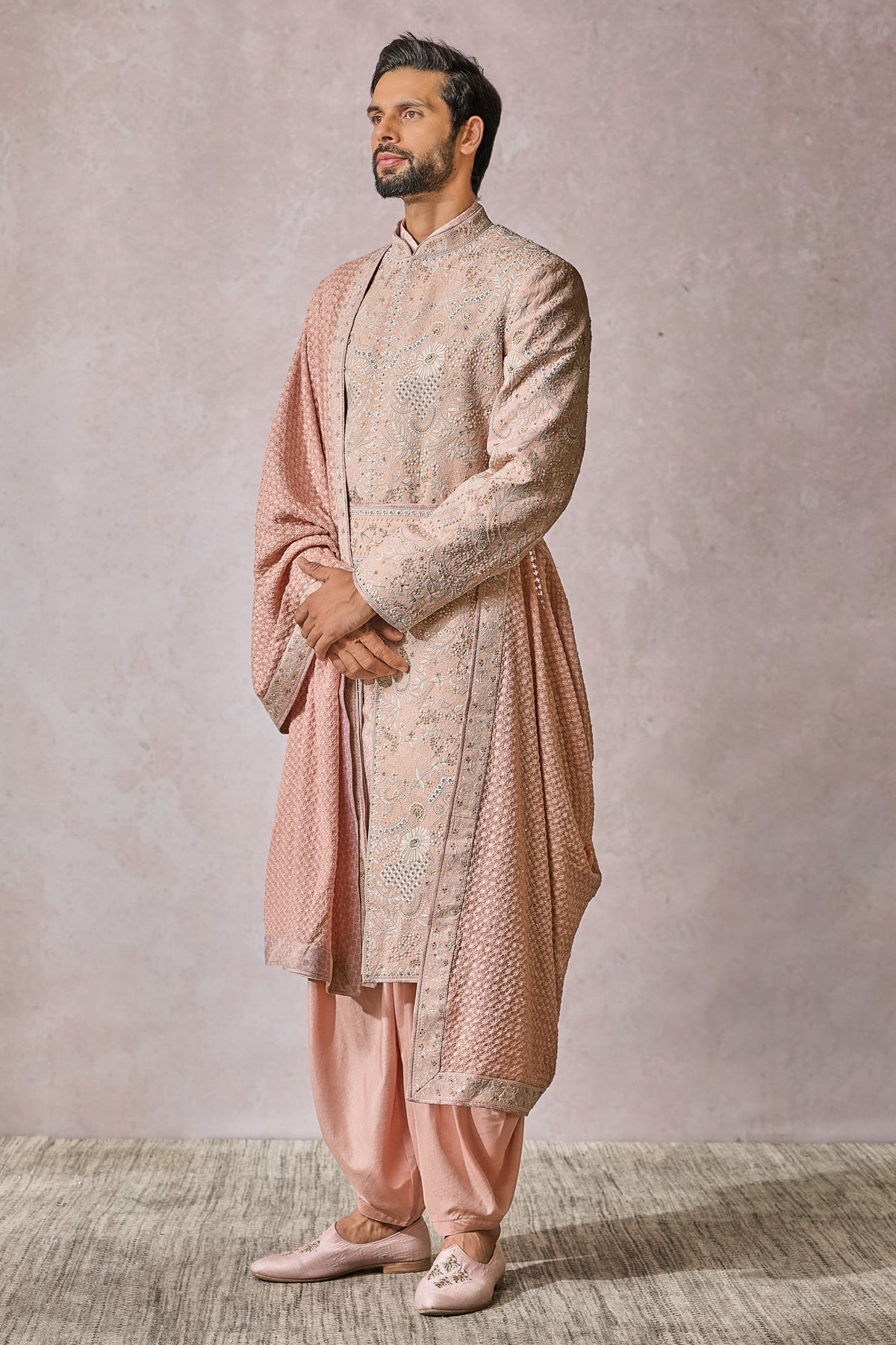 Sherwani Kurta Salwar Kamarbandh Stole Safa Jutti Fabric