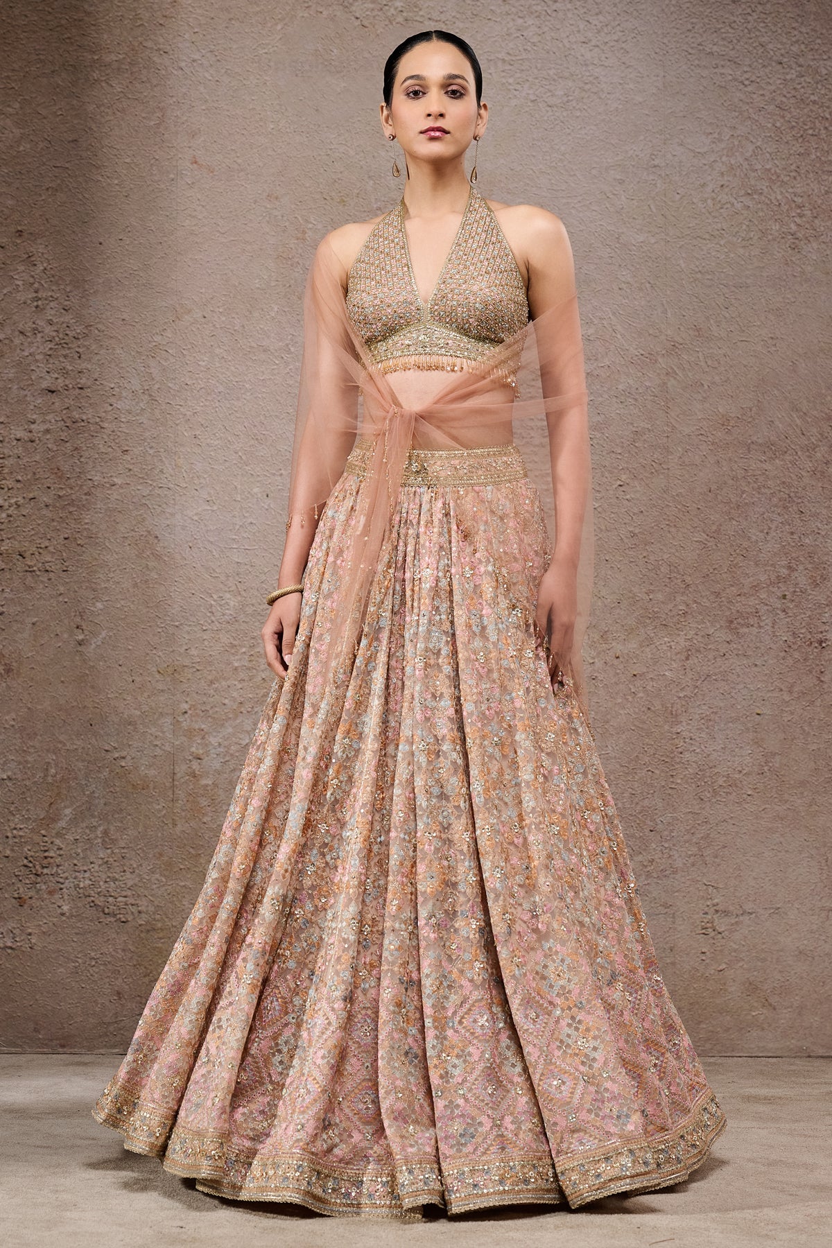 Geometric Embroidered Lehenga