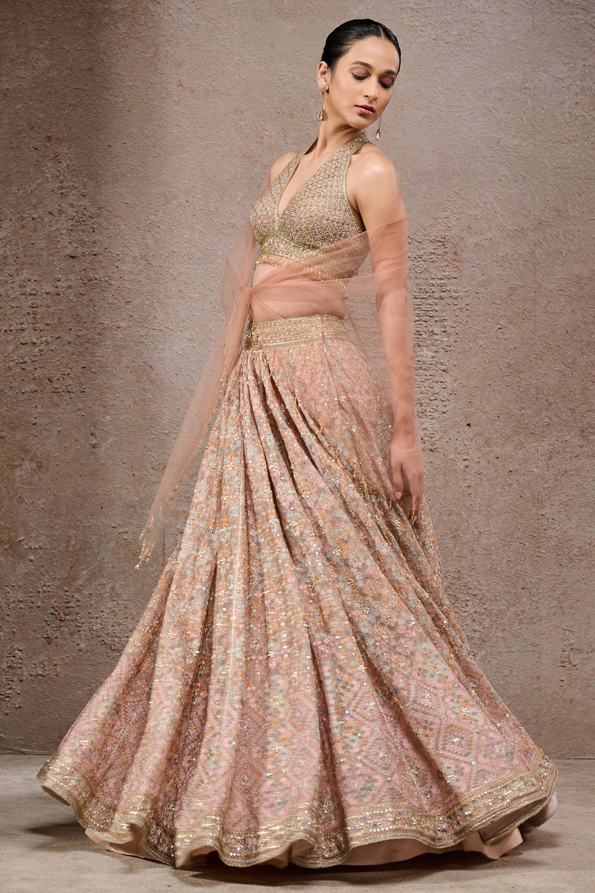 Geometric Embroidered Lehenga