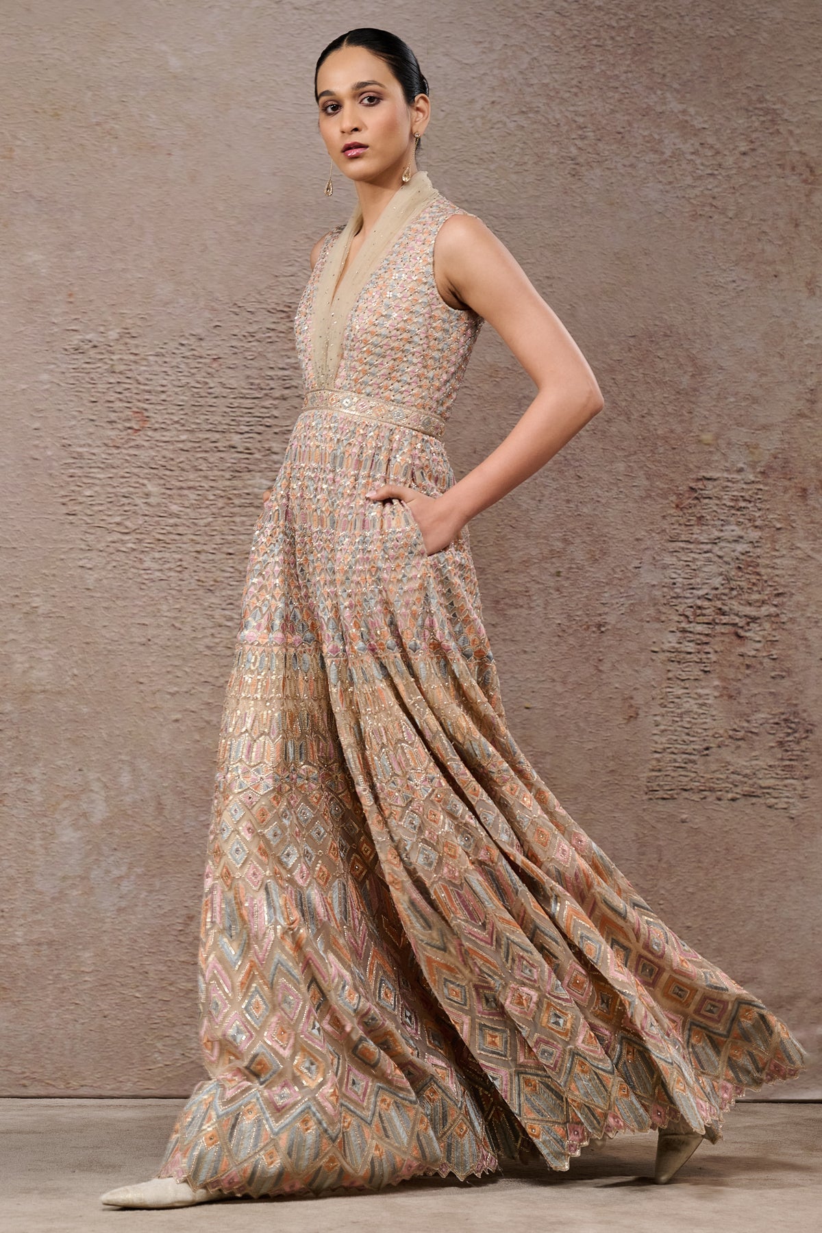 Geometric Embroidered Jumpsuit