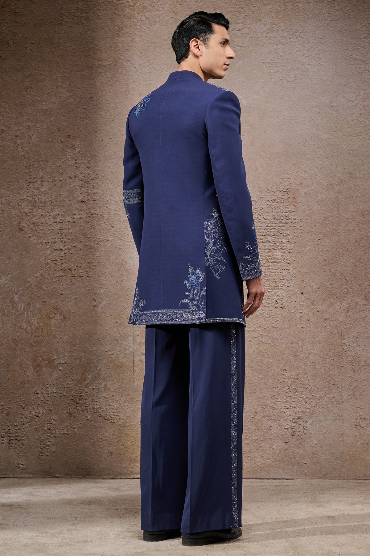 Embroidered Dual Panel Sherwani Set