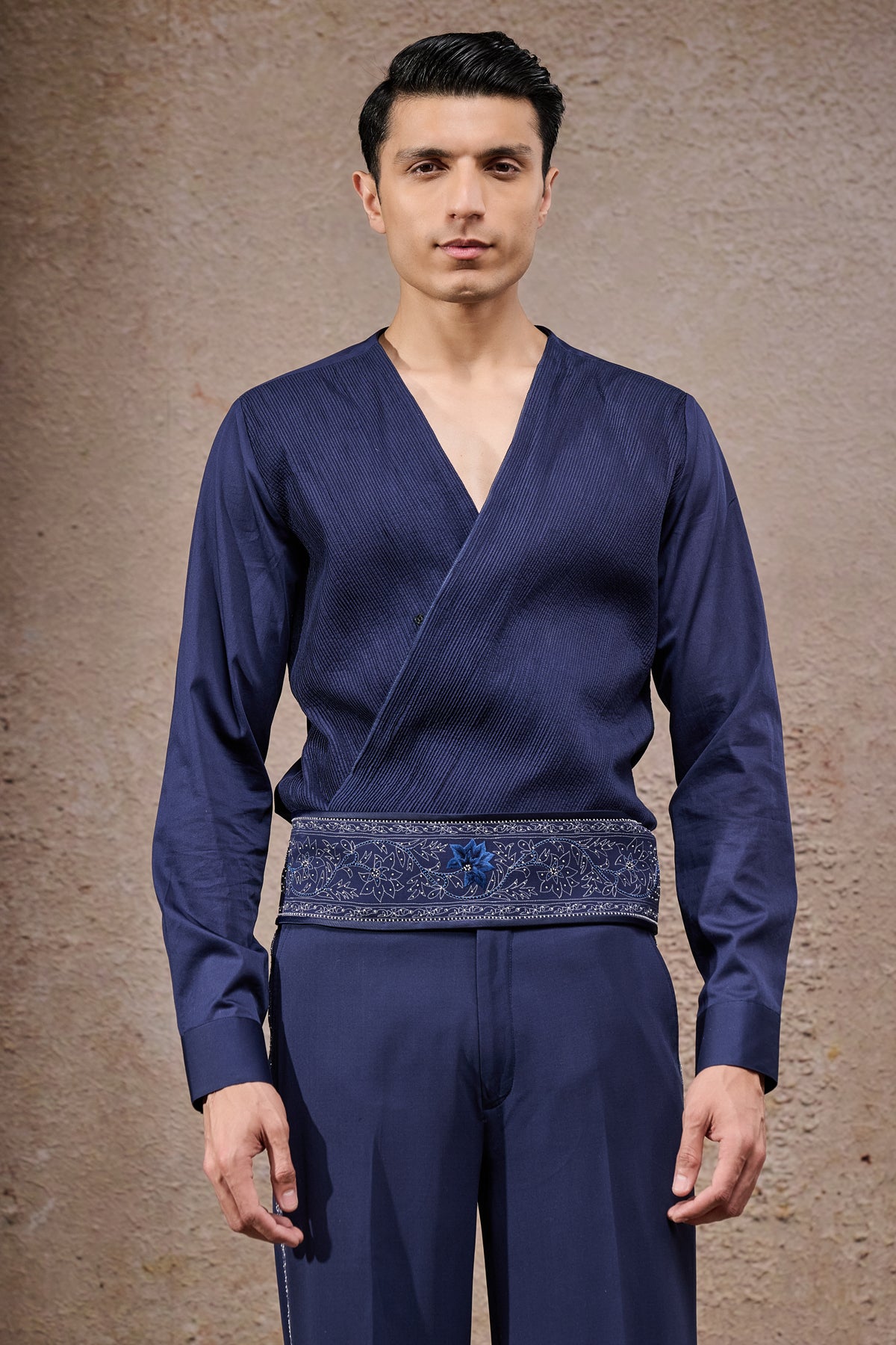 Embroidered Dual Panel Sherwani Set