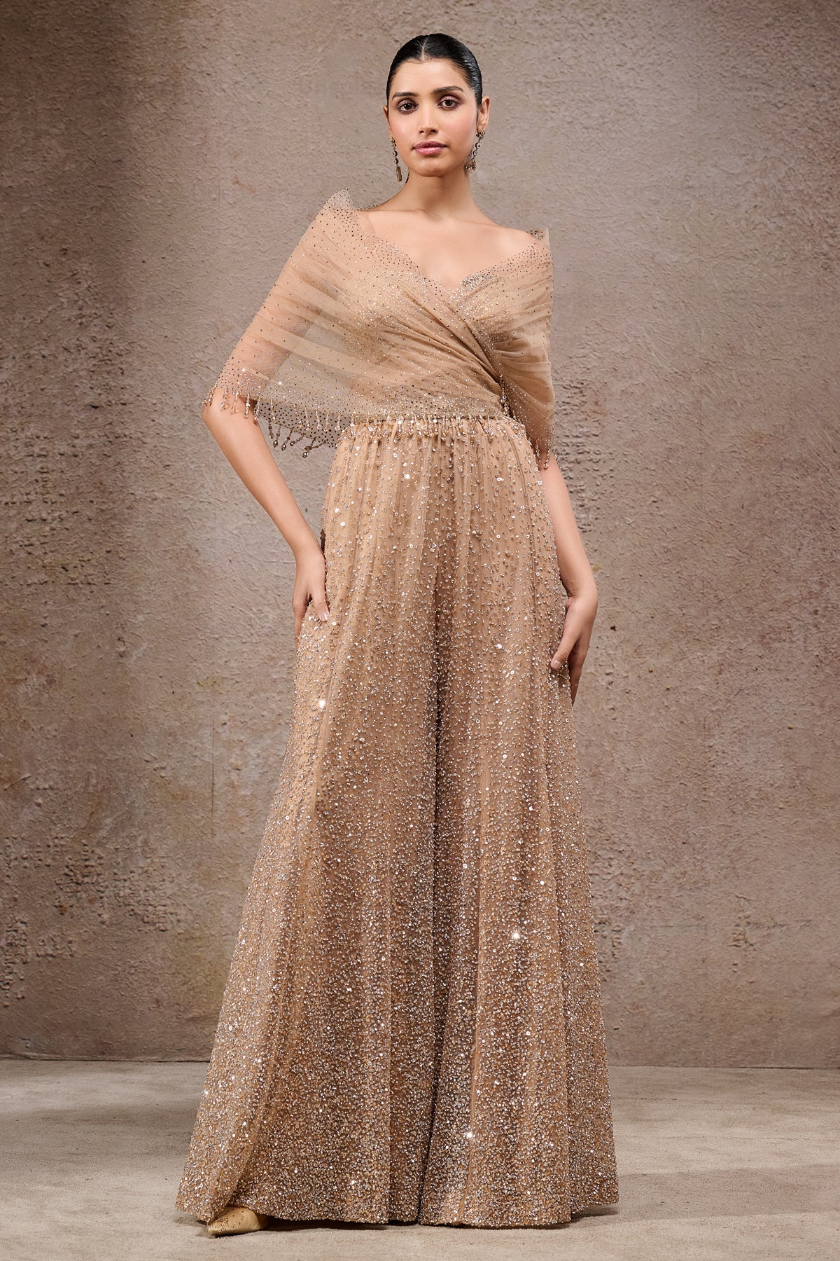 Crystal And Sequin-Embroidered Jumpsuit