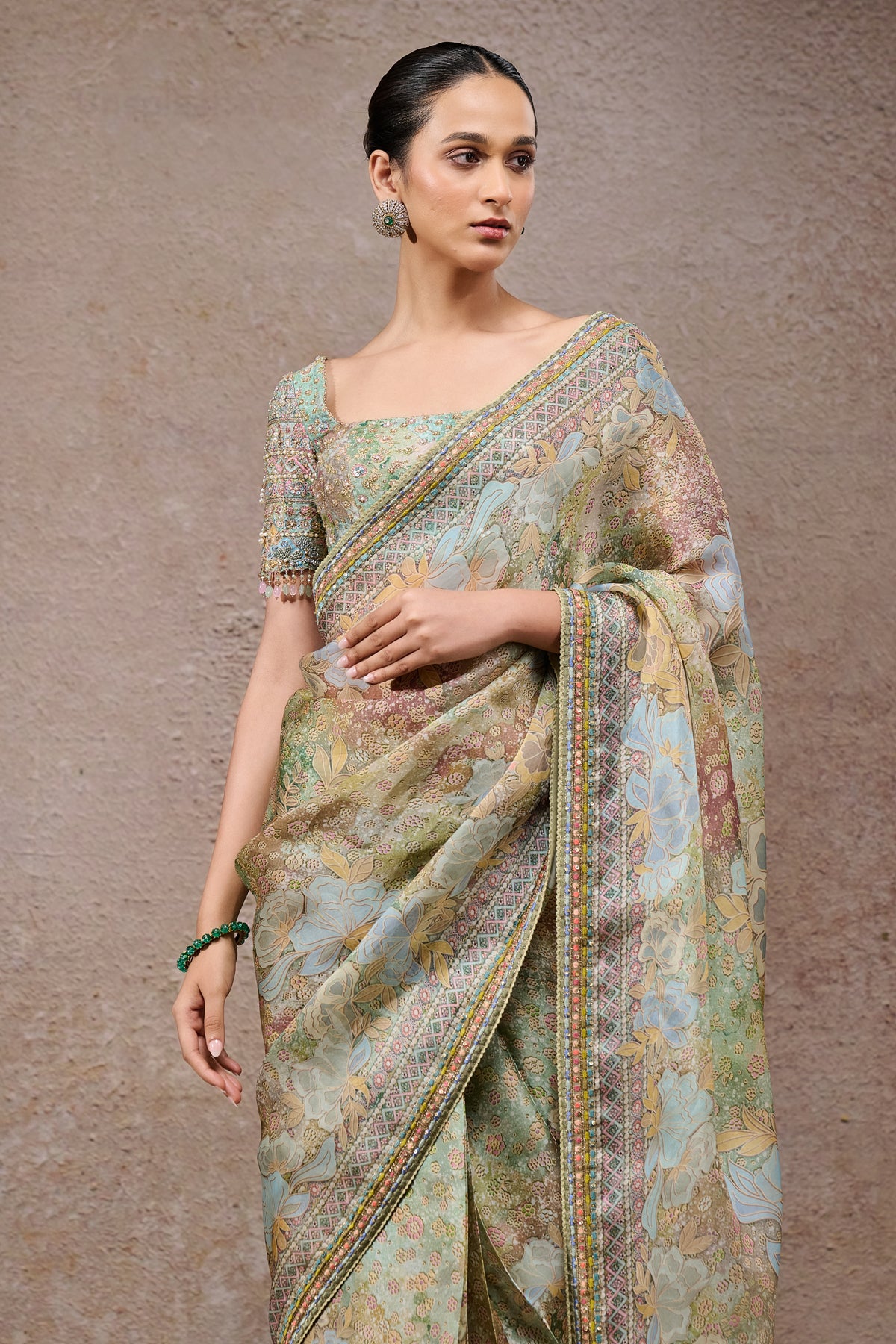 Floral Organza Saree