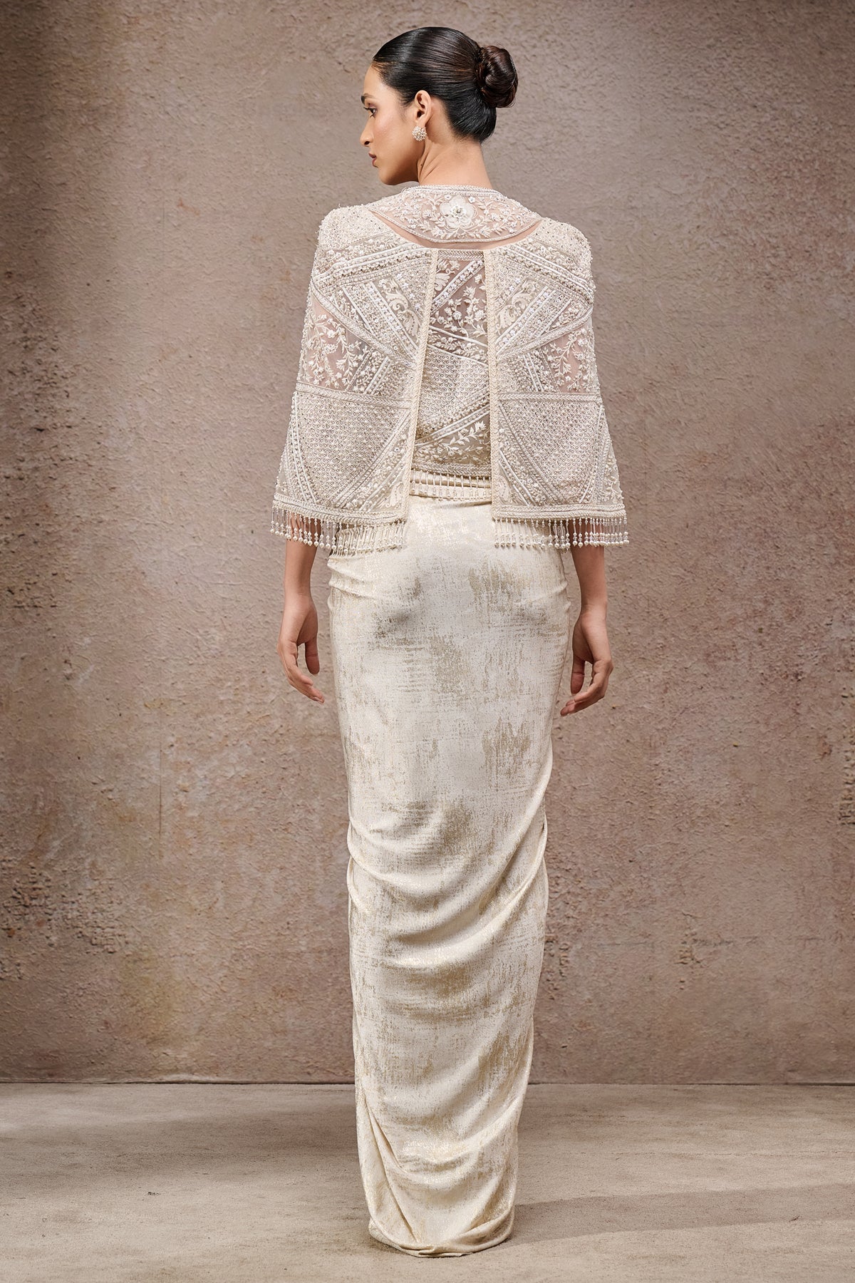Golden Light Draped Skirt & Corset Cape