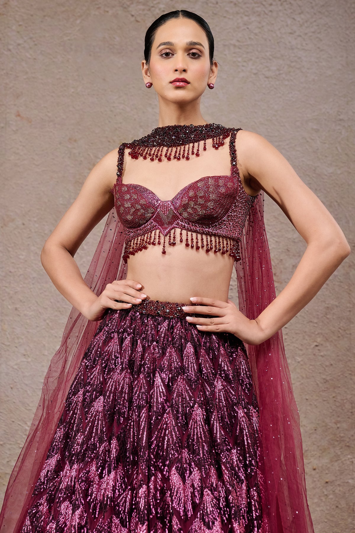 Golden Light Sequin Embroidered Lehenga