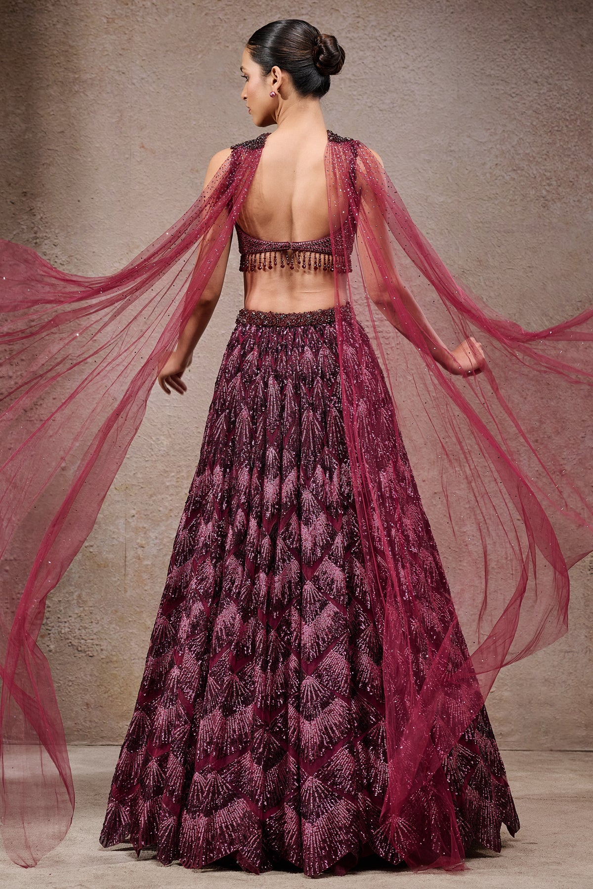 Golden Light Sequin Embroidered Lehenga