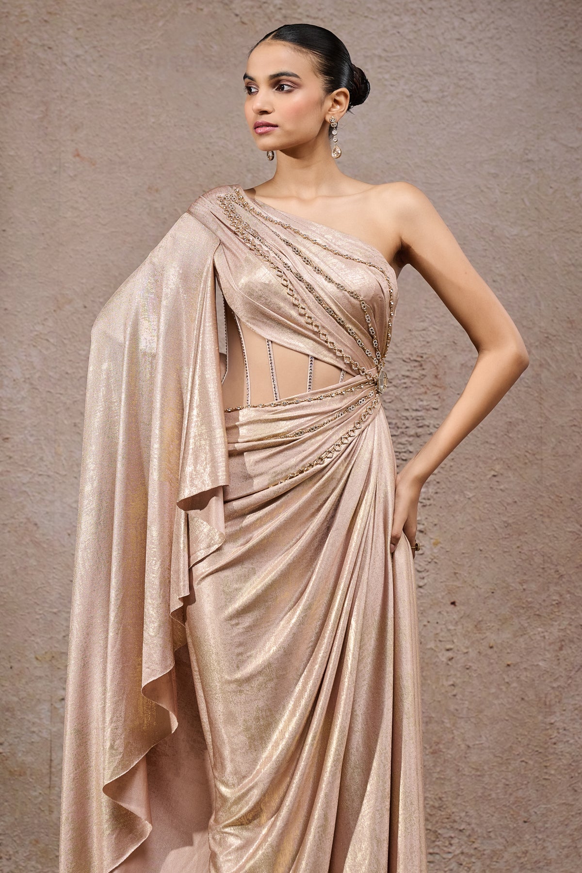 Structured Drape Dress
