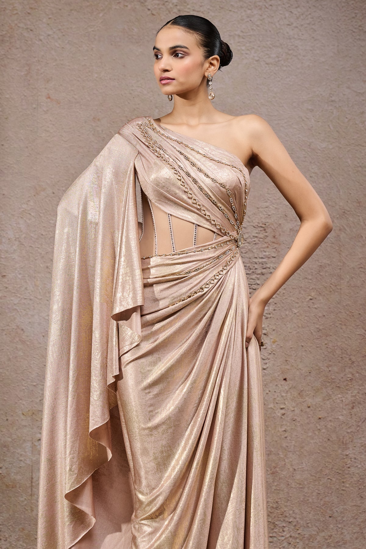 Structured Drape Dress