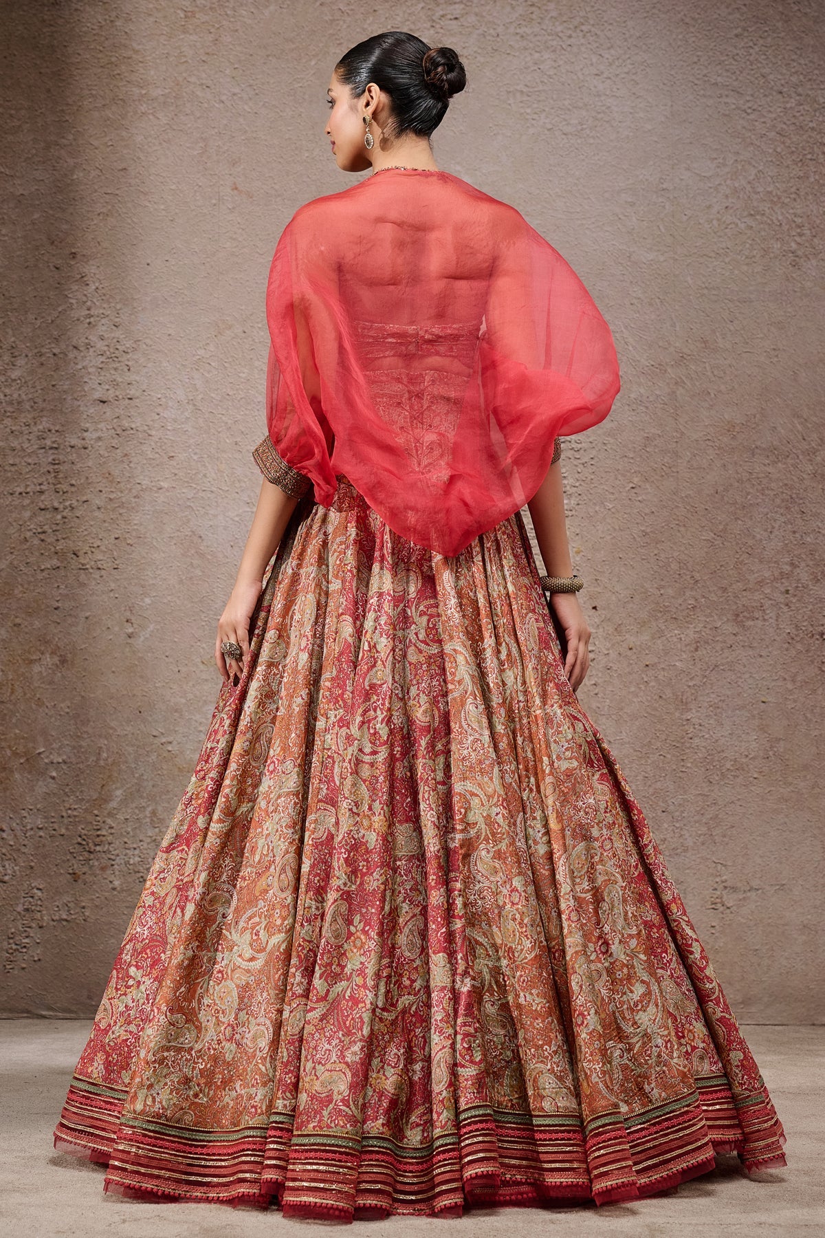 Draped Textile Lehenga
