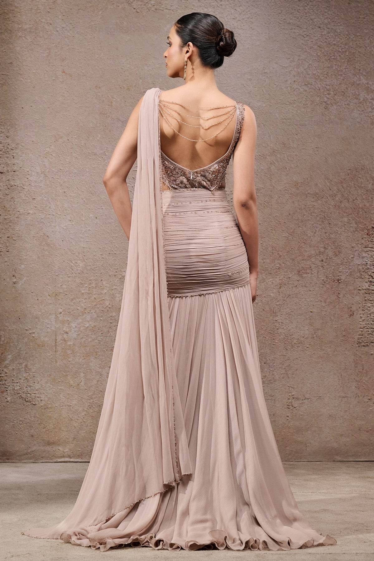 Concept Saree With Embroidered Bodysuit