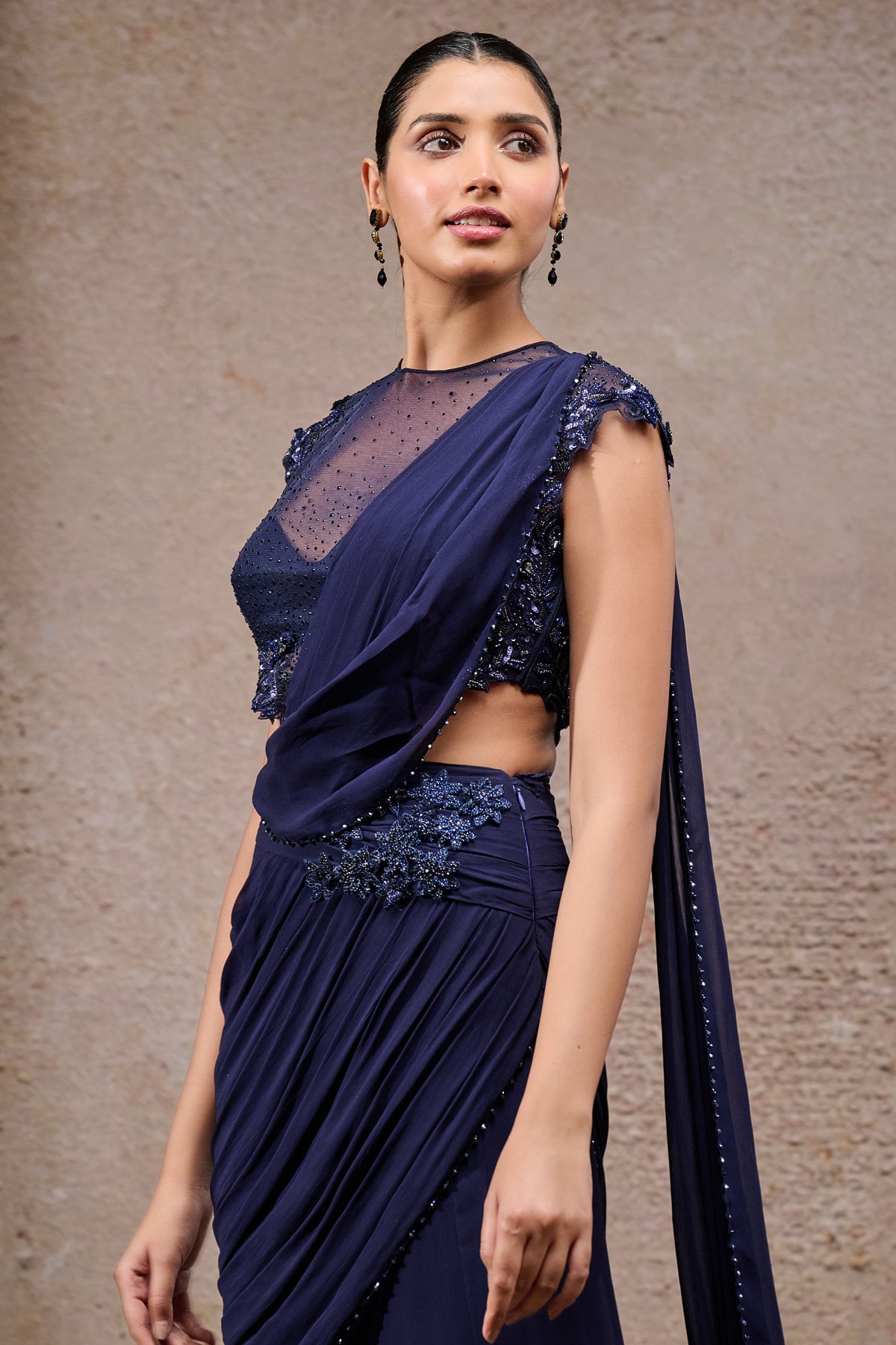 Concept Saree With Embroidered Blouse