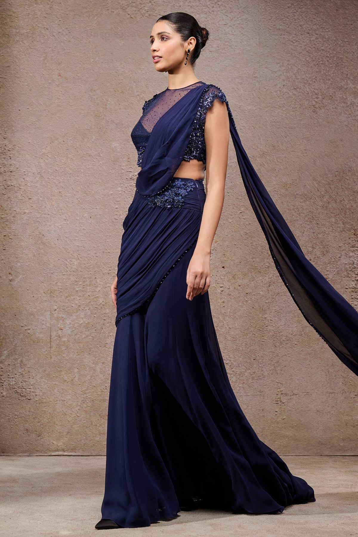 Concept Saree With Embroidered Blouse