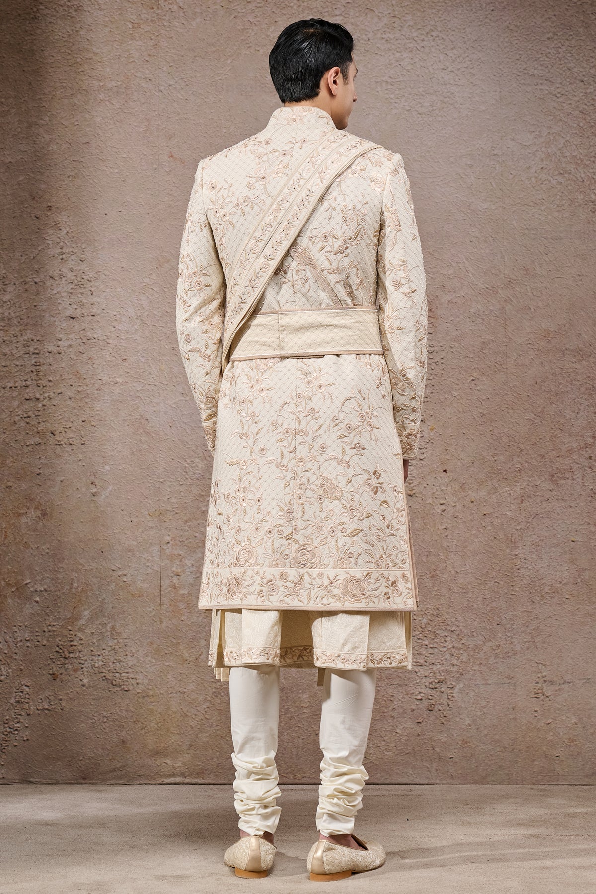 Floral Jaal Embroidered Sherwani Set