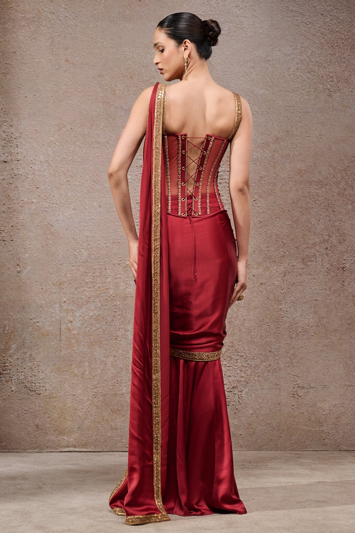 Mughal Concept Saree With Cape