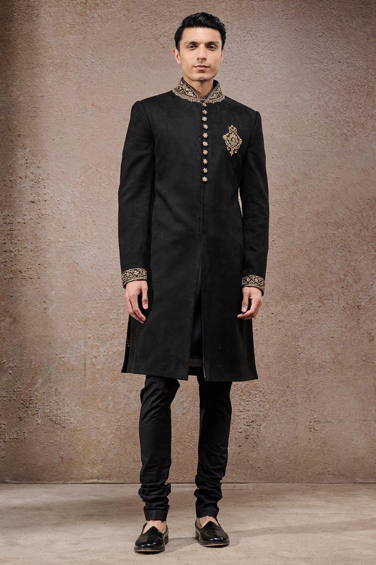 Golden Light Zardozi & Brocade Sherwani Set
