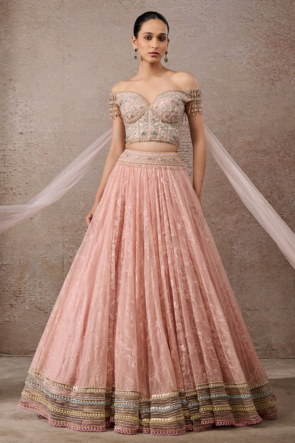 Floral Textile Lehenga Set