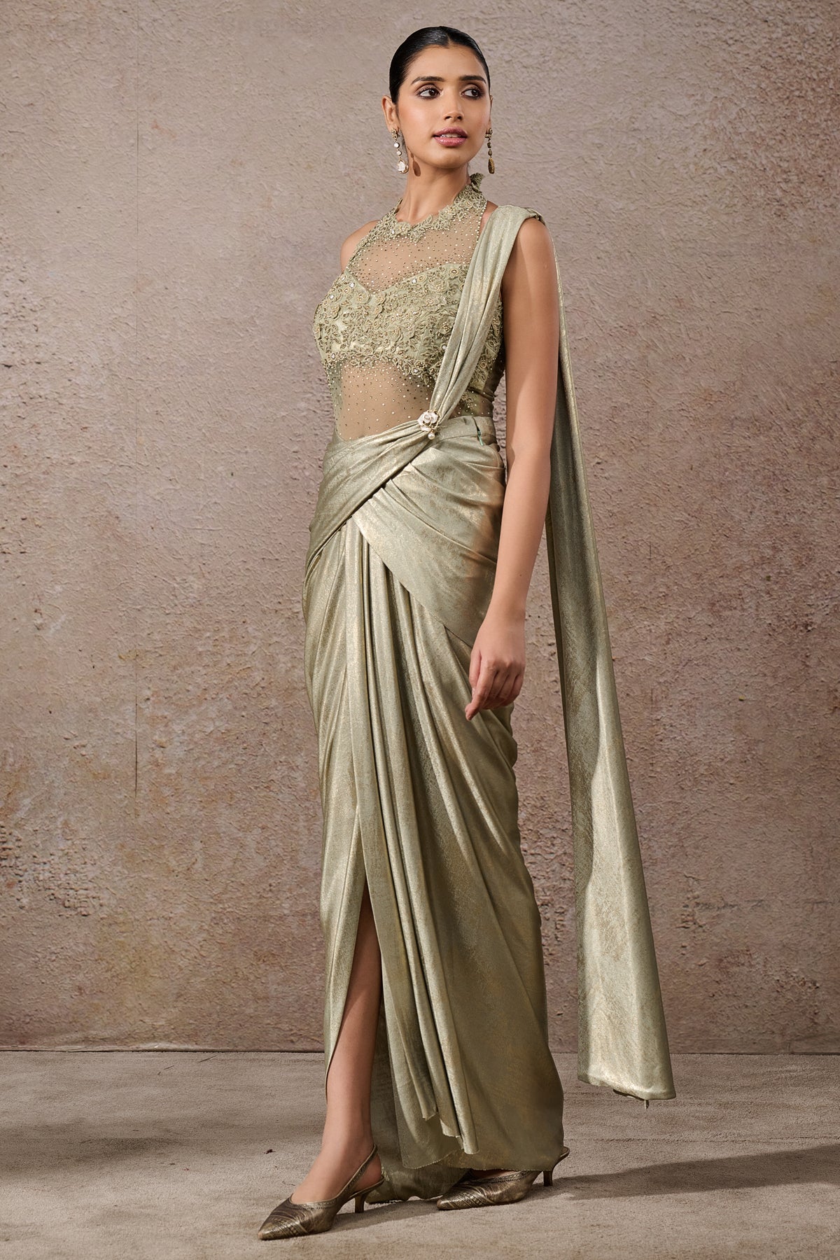 Foil Jersey Concept Saree